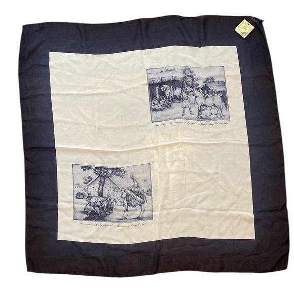 Vintage Burberry Equestrian Silk Scarf - Picture 1 of 12